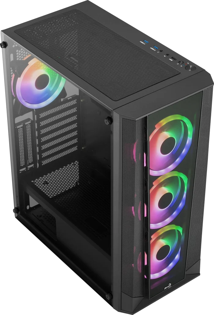 Aerocool Prism ARGB | Mid-Tower ATX | 4x 120mm ARGB Fans | 360mm Radiator Support - New - Image 3