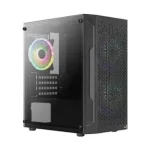 Aerocool Trinity Mini Black tower case – 2x 140mm and 1x 120mm RGB included – Micro ATX – 2×3.5” or 3x 2.5” – 240mm radiator