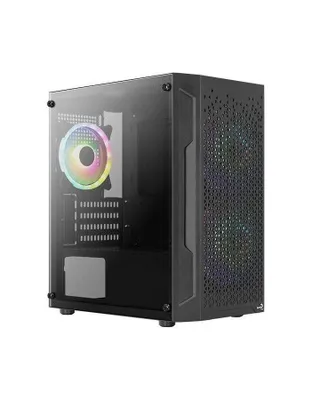 Aerocool Trinity Mini Black tower case – 2x 140mm and 1x 120mm RGB included – Micro ATX – 2×3.5” or 3x 2.5” – 240mm radiator