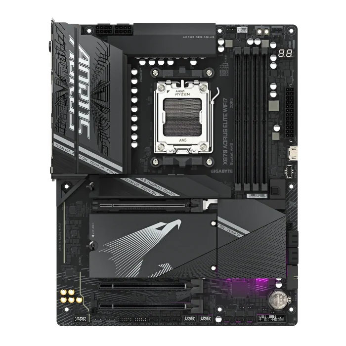 GIGABYTE Aorus Elite WiFi7 X870 | AMD AM5 Socket | 4x DDR5 | 4x M.2 | ATX - New - Image 2
