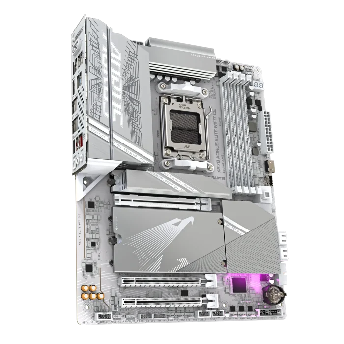 GIGABYTE Aorus X870 Elite WiFi7 ICE | AMD AM5 Socket | 4x DDR5 | 4x M.2 | USB4 Type-C - New - Image 3