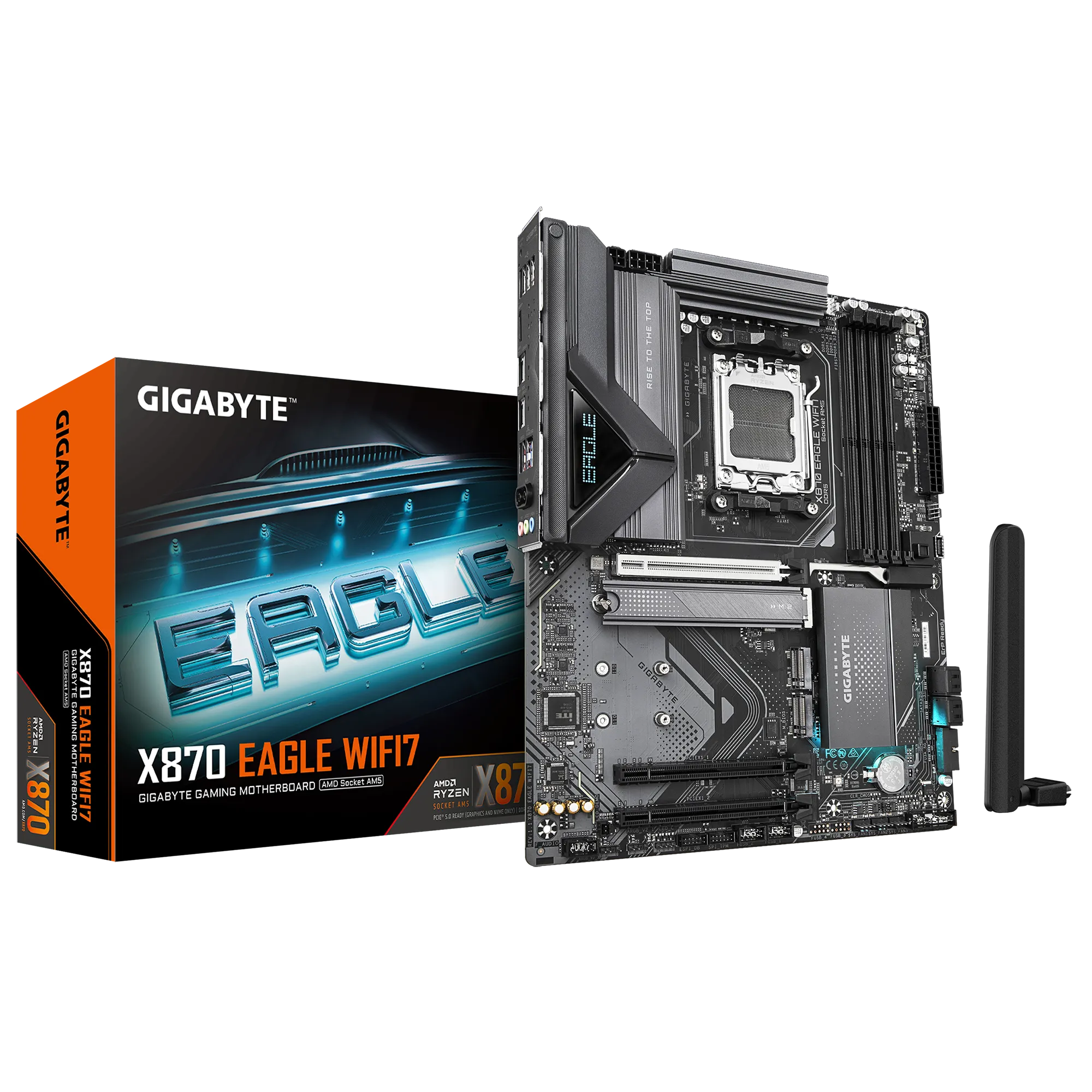 x870-eagle-wifi7-01_qnuj GIGABYTE X870 Eagle WiFi7 | AMD AM5 Socket | DDR5 | 3x M.2 NVMe | USB4 Type-C - New - Image 1