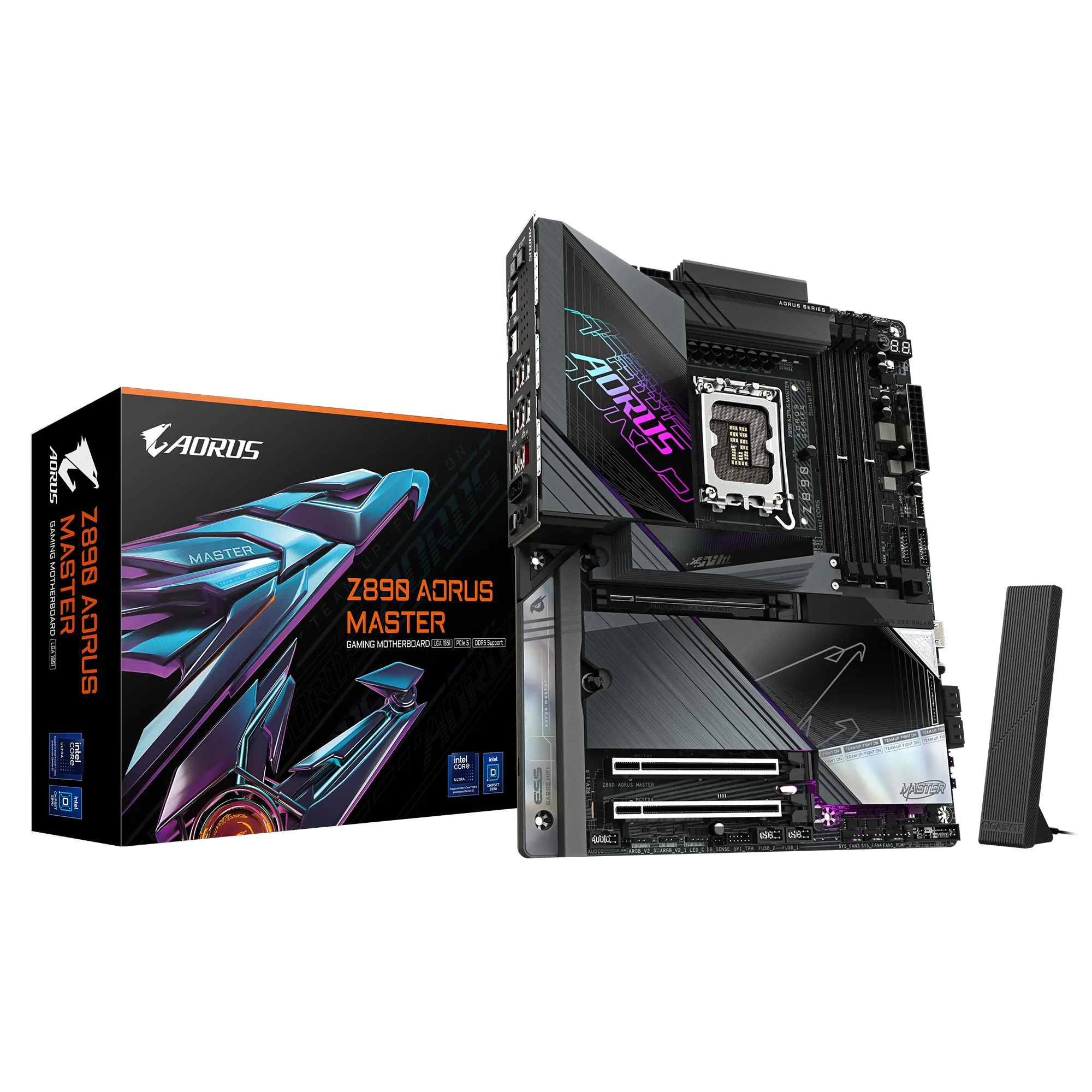 z890-aorus-master-01_ceuu GIGABYTE Z890 AORUS Master | Intel Z890 Chipset | LGA 1851 Socket | 4x DDR5 | 5x M.2 - New - Image 1