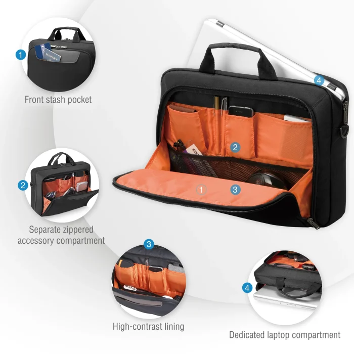 Everki Advance Briefcase | Fits up to 16-inch Laptops | Trolley Handle Pass-Through | Ergonomic Shoulder Strap | 700g Lightweight - New - Image 8