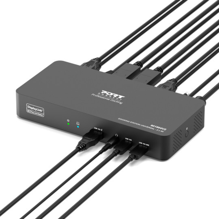 PORT2 x 4K USB-C desktop docking station 11 peripherals 96W - Image 3