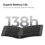 Keychron B11 Pro Ultra-Slim Wireless Foldable Keyboard Alice Layout - Space Gray - Image 3