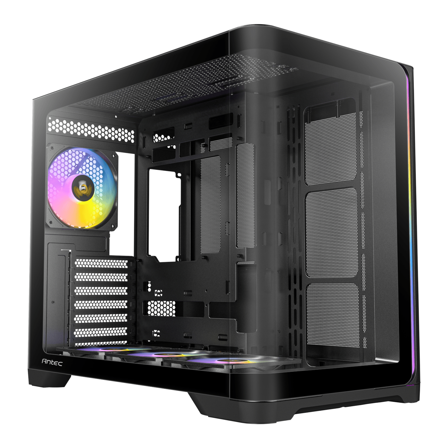 Antec C5 CURVED ARGB ATX | Micro-ATX | ITX ARGB Dual Chamber Mid-Tower Gaming Chassis – Black