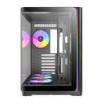 Antec C5 CURVED ARGB ATX | Micro-ATX | ITX ARGB Dual Chamber Mid-Tower Gaming Chassis - Black - Image 2