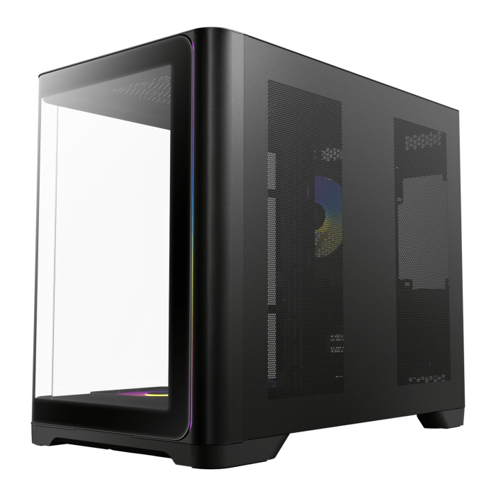 Antec C5 CURVED ARGB ATX | Micro-ATX | ITX ARGB Dual Chamber Mid-Tower Gaming Chassis - Black - Image 3