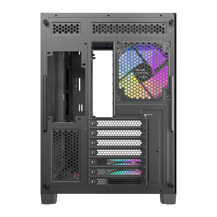 Antec C5 CURVED ARGB ATX | Micro-ATX | ITX ARGB Dual Chamber Mid-Tower Gaming Chassis - Black - Image 5