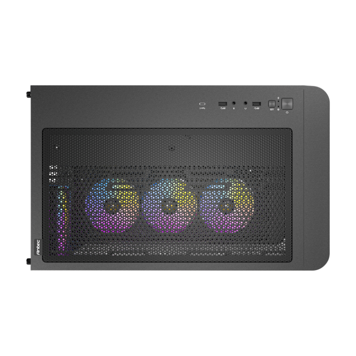 Antec C5 CURVED ARGB ATX | Micro-ATX | ITX ARGB Dual Chamber Mid-Tower Gaming Chassis - Black - Image 7