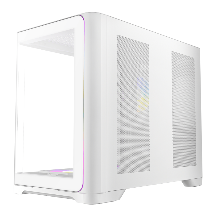 Antec C5 CURVED ARGB ATX | Micro-ATX | ITX ARGB Dual Chamber Mid-Tower Gaming Chassis - White - Image 3