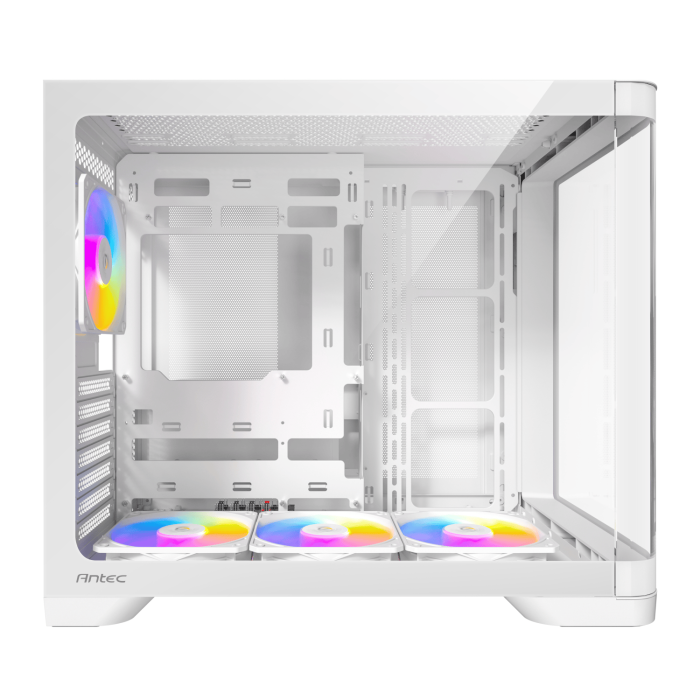 Antec C5 CURVED ARGB ATX | Micro-ATX | ITX ARGB Dual Chamber Mid-Tower Gaming Chassis - White - Image 6