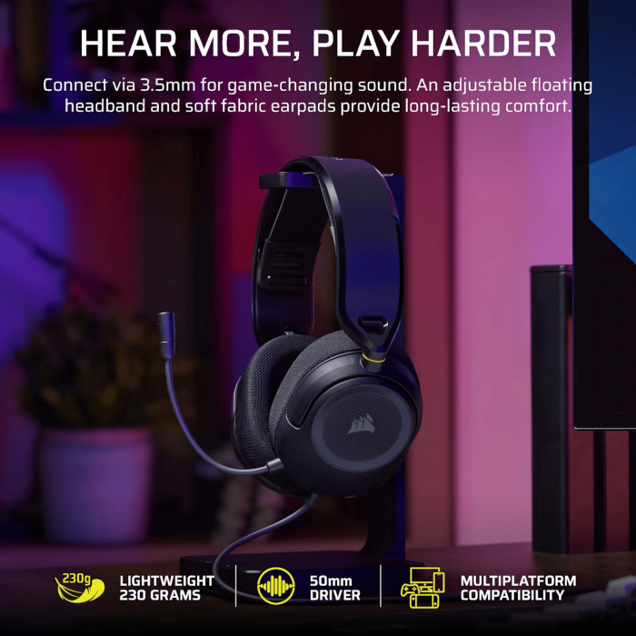 Corsair HS35 v3 Wired Gaming Headset - Carbon - Image 5