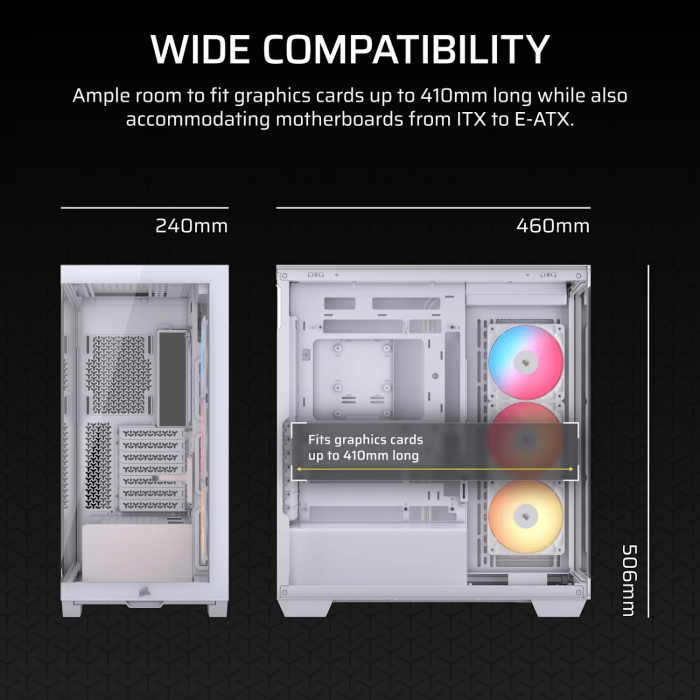 Corsair 3500X RS-R ARGB Mid-Tower PC Case – White - Image 5
