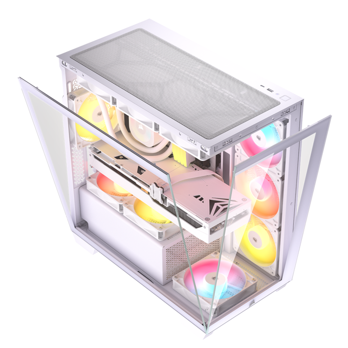Corsair 2800X RS-R ARGB Micro-ATX PC Case – White - Image 4