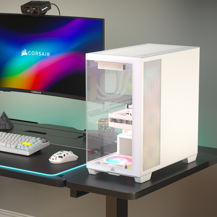 Corsair 2800X RS-R ARGB Micro-ATX PC Case – White - Image 5