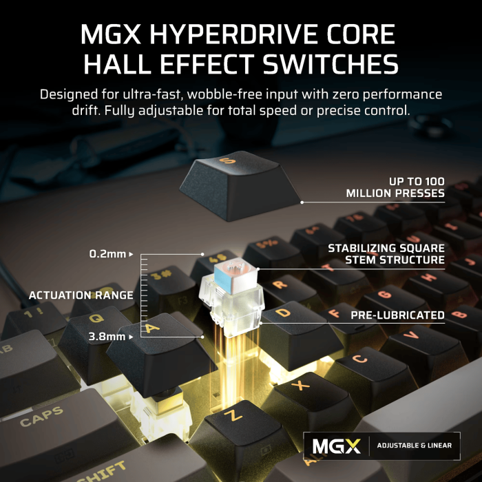 Corsair CLIPPER PRO MINI 60 Hall Effect Gaming Keyboard - Black - Image 3