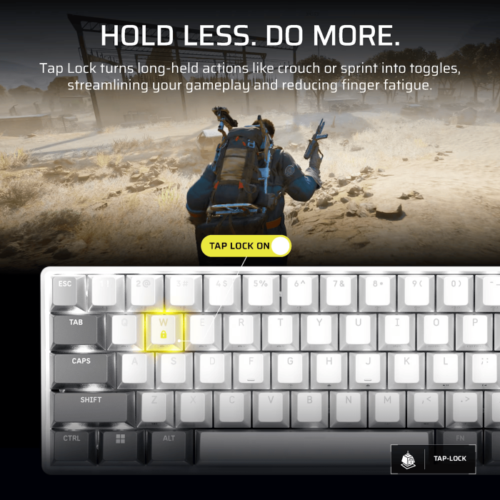 Corsair CLIPPER PRO MINI 60 Hall Effect Gaming Keyboard – White - Image 5