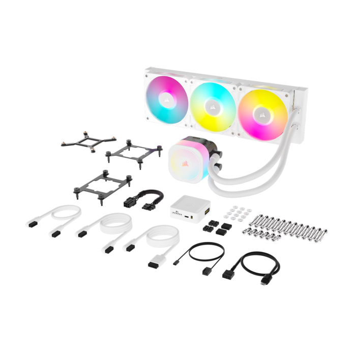 Corsair iCUE LINK TITAN 360 RX RGB AIO Liquid CPU Cooler - White - Image 4