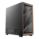 Antec FLUX SE E-ATX | ATX | Micro-ATX | ITX Mid-Tower Gaming Chassis Wood Front Panel- Black