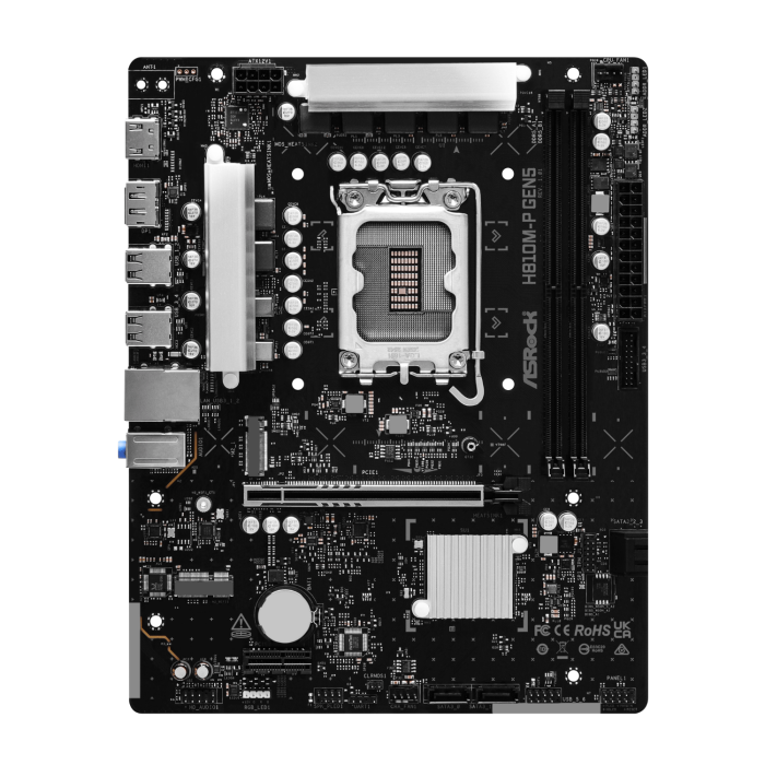 ASROCK H810M-P Gen 5 Intel LGA 1851 M-ATX Motherboard - Image 2