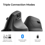 Keychron M5-A29 1K Wireless Mouse (BT/2.4GHz/Wired) - Black - Image 7