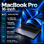 Apple MacBook Pro 16-inch M2  | 12‑Core CPU and 19‑Core GPU | 16GB RAM | 512GB SSD | Space Grey - Pre Owned