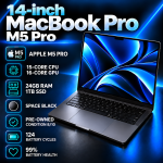 Apple MacBook Pro 14-inch M5 Pro | 15‑Core CPU and 16‑Core GPU | 24GB RAM | 1TB SSD | Space Black - Pre Owned