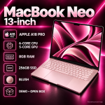 Apple MacBook Neo | 13-inch | Apple A18 Pro | 6-Core CPU | 5-Core GPU | 8GB RAM | 256GB SSD | Blush – Demo (Open Box)